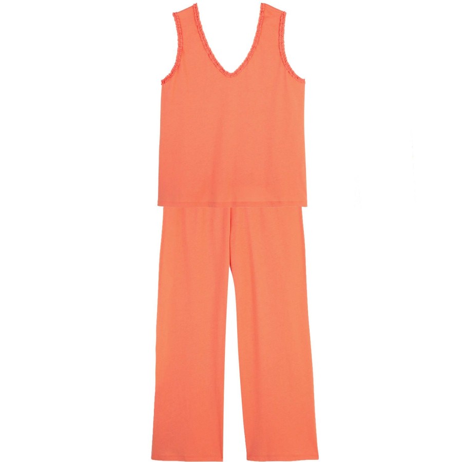 Lingerie De Nuit Laurence Tavernier | Pyjama En Coton Mandarine