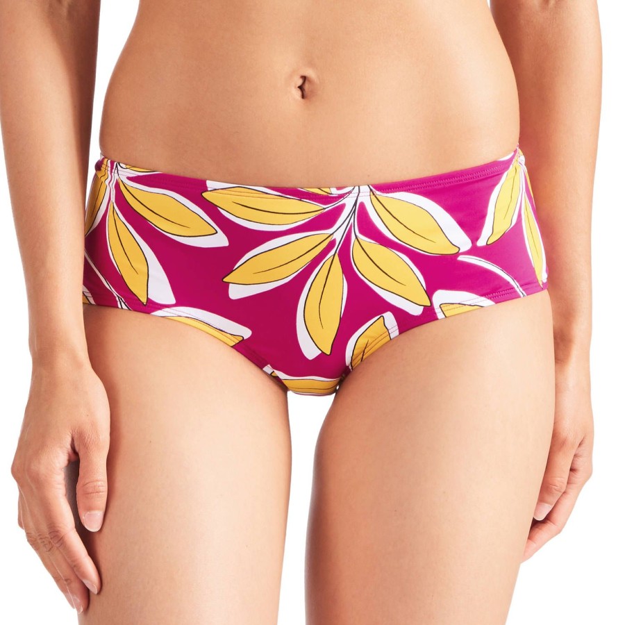 Maillots De Bain Aubade Shorty | Bas De Maillot De Bain Shorty Danse De Feuilles Hawaien Rose