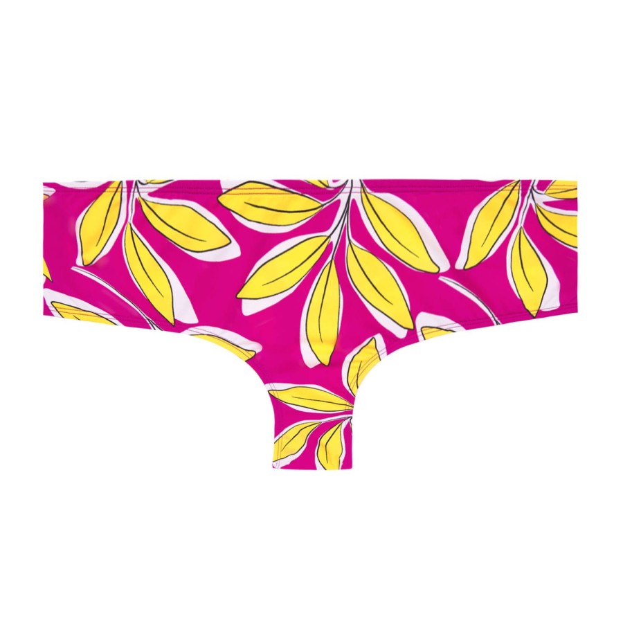 Maillots De Bain Aubade Shorty | Bas De Maillot De Bain Shorty Danse De Feuilles Hawaien Rose