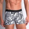 Homme Aubade Boxer Homme | Pack De 2 Boxers Homme En Coton Et Modal Black Leaves