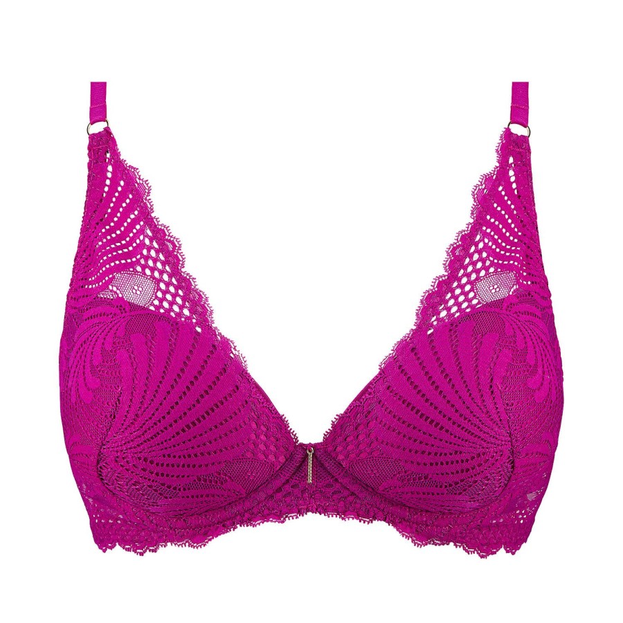 Soutiens-Gorge Aubade | Soutien-Gorge Push-Up En Dentelle Radiant Pink