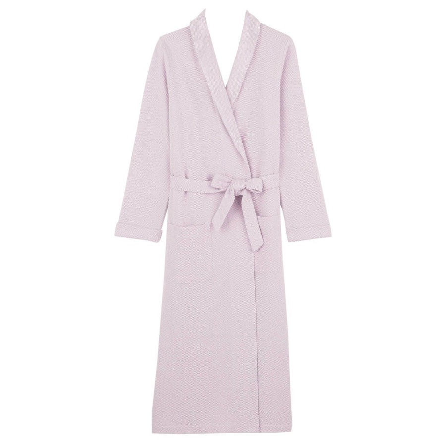 Lingerie De Nuit Laurence Tavernier | Peignoir Long En Coton Eau De Rose