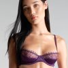 Soutiens-Gorge Maison Close | Soutien-Gorge Balconnet En Dentelle Violet