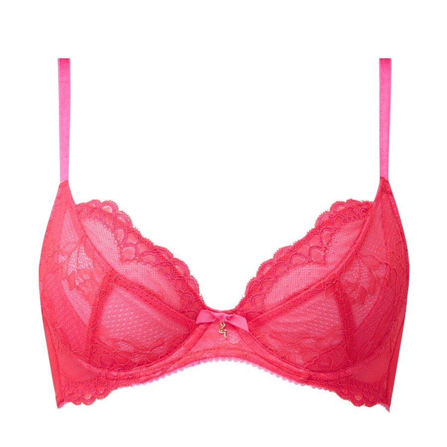 Soutiens-Gorge Gossard | Soutien-Gorge Balconnet En Dentelle Rose Red