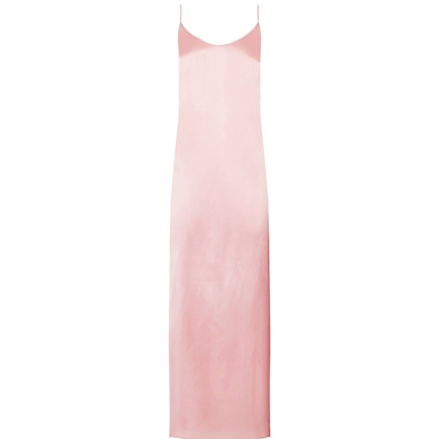 Lingerie La Perla | Nuisette Longue En Soie Pink Powder