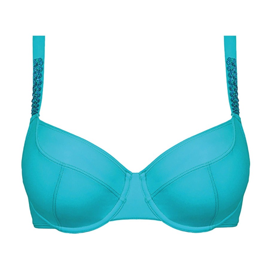 Maillots De Bain Empreinte Armatures | Haut De Maillot De Bain Corbeille Armatures Turquoise