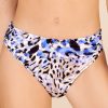 Maillots De Bain Pain de Sucre Culotte Haute | Bas De Maillot De Bain Culotte Haute Tobago Leopard Bleu