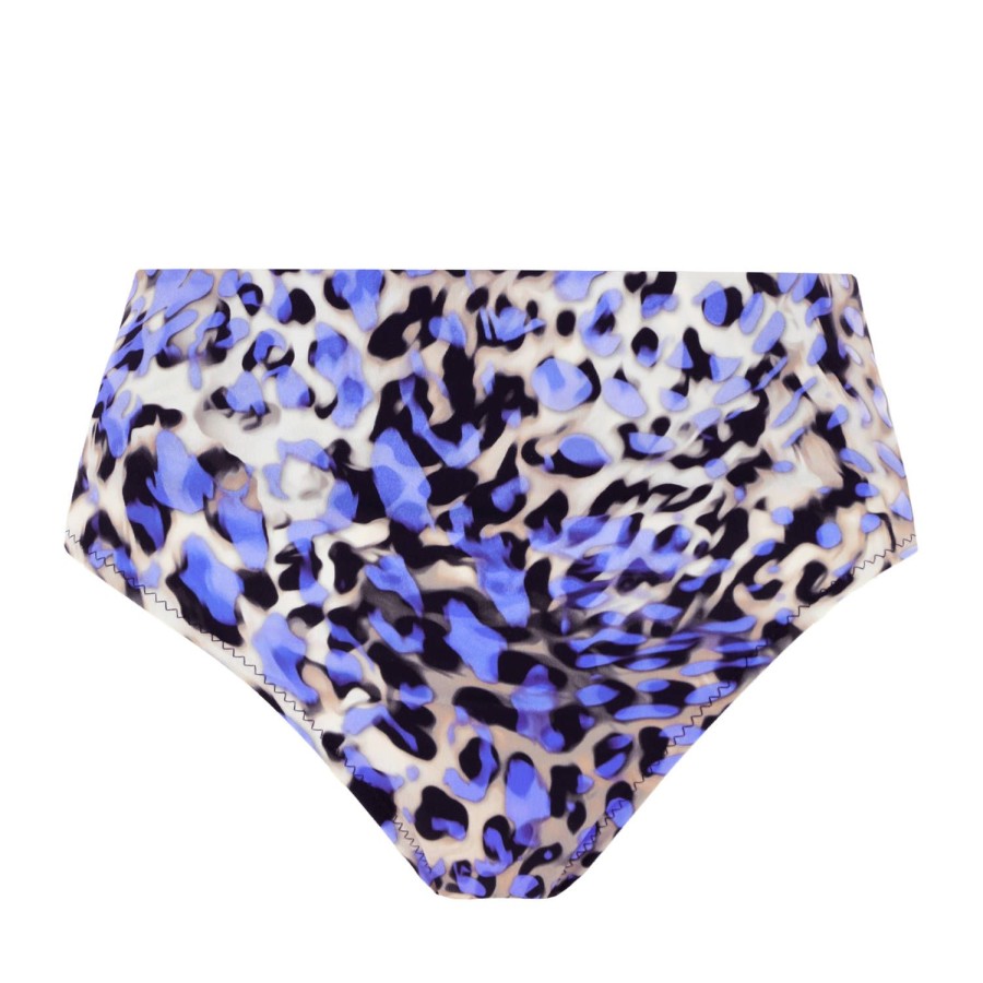 Maillots De Bain Pain de Sucre Culotte Haute | Bas De Maillot De Bain Culotte Haute Tobago Leopard Bleu