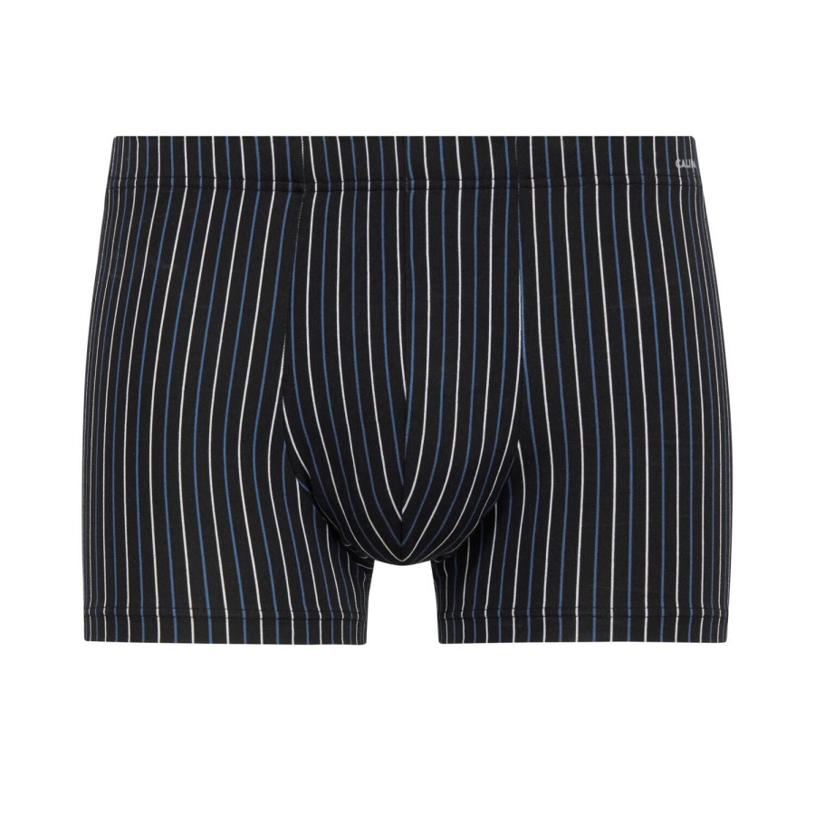 Homme Calida Boxer Homme | Boxer Raye Homme En Coton Noir