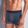 Homme Aubade Boxer Homme | Pack De 2 Boxers Homme En Coton Et Modal Blue Tiger