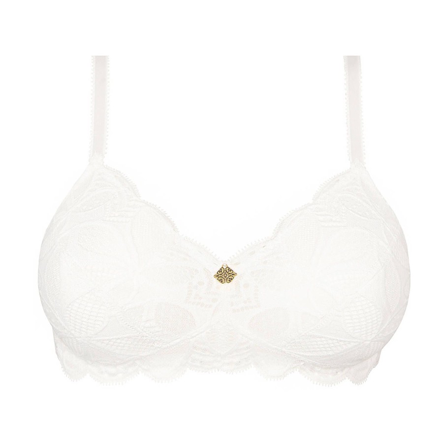 Soutiens-Gorge Antigel | Soutien-Gorge Sans Armatures En Dentelle Ecru Nacre