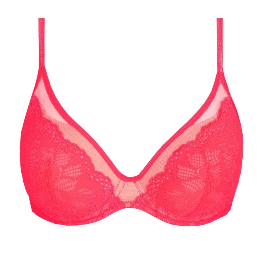 Soutiens-Gorge Marie Jo | Soutien-Gorge Coques Forme Coeur En Dentelle Fruit Punch