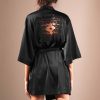 Lingerie De Nuit LIVY | Kimono En Soie Noir