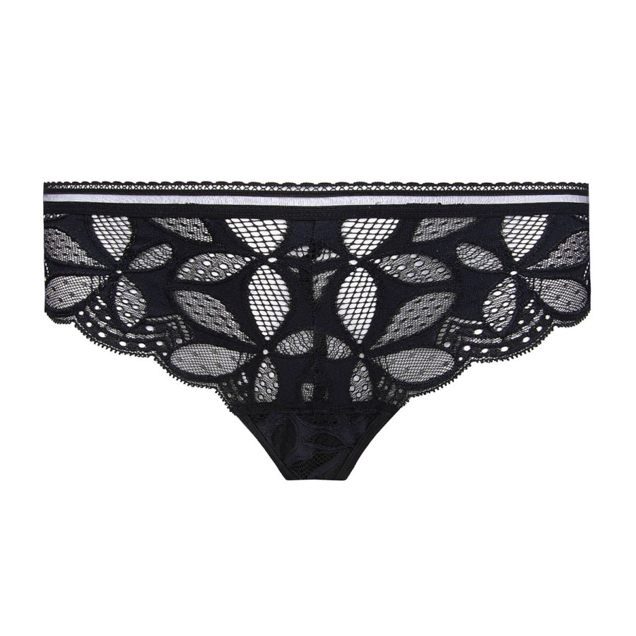 Culottes Antigel | Tanga En Dentelle Noir