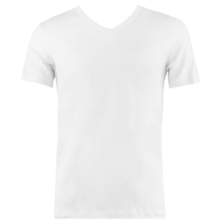 Homme Impetus T-Shirt Et Debardeur Homme | T-Shirt Col V Homme En Coton Blanc