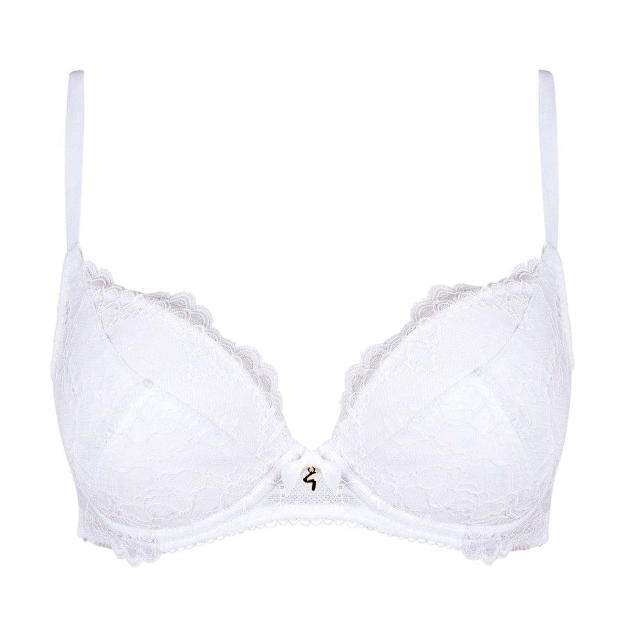 Soutiens-Gorge Gossard | Soutien-Gorge Push-Up En Dentelle Blanc