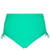 Maillots De Bain Antigel Culotte Haute | Bas De Maillot De Bain Culotte Haute Coulissante Mer Emeraude