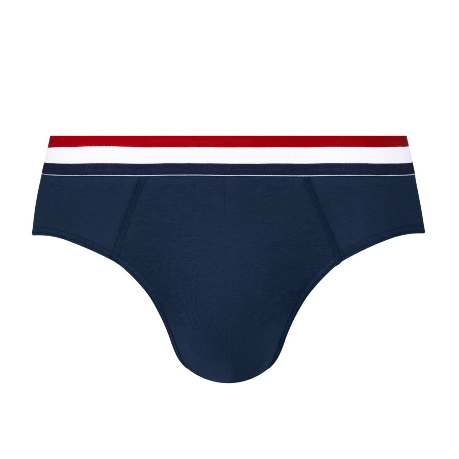 Homme Mey Slip Homme | Slip Homme En Coton Yacht Blue