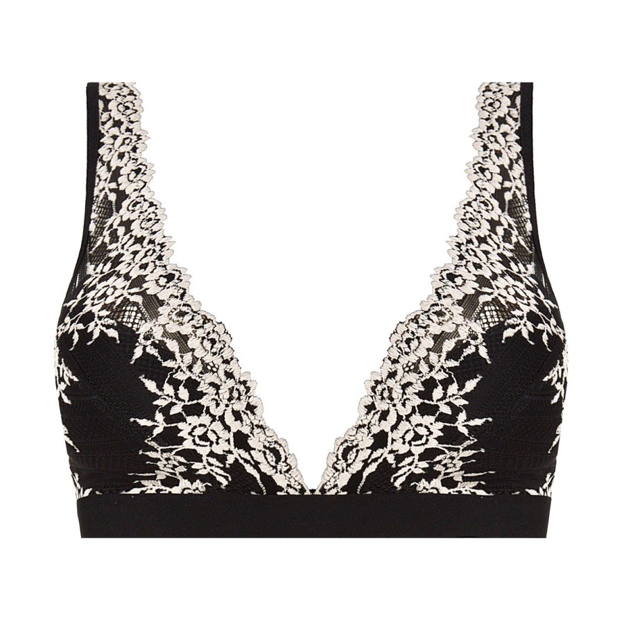 Soutiens-Gorge Wacoal | Soutien-Gorge Triangle En Dentelle Noir/Blanc