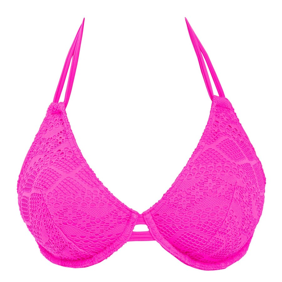 Maillots De Bain Freya Armatures | Haut De Maillot De Bain Tour De Cou Armatures Hot Pink