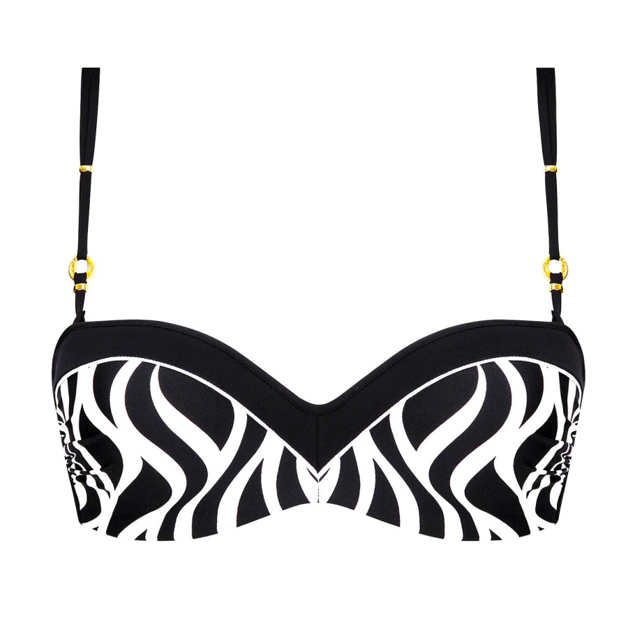 Maillots De Bain Lise Charmel Bandeau | Haut De Maillot De Bain Bandeau Ondes Bicolores