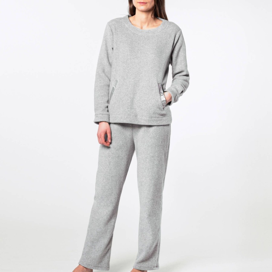 Lingerie De Nuit Canat | Pyjama Gris Chine