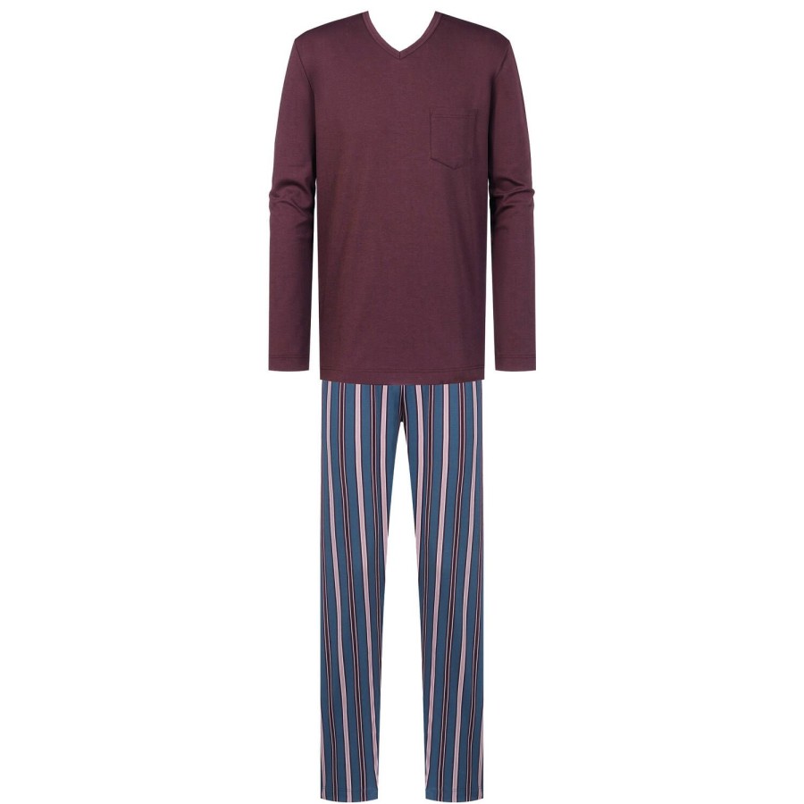 Homme Mey Pyjama Homme | Pyjama Homme En Coton Vino Rosso