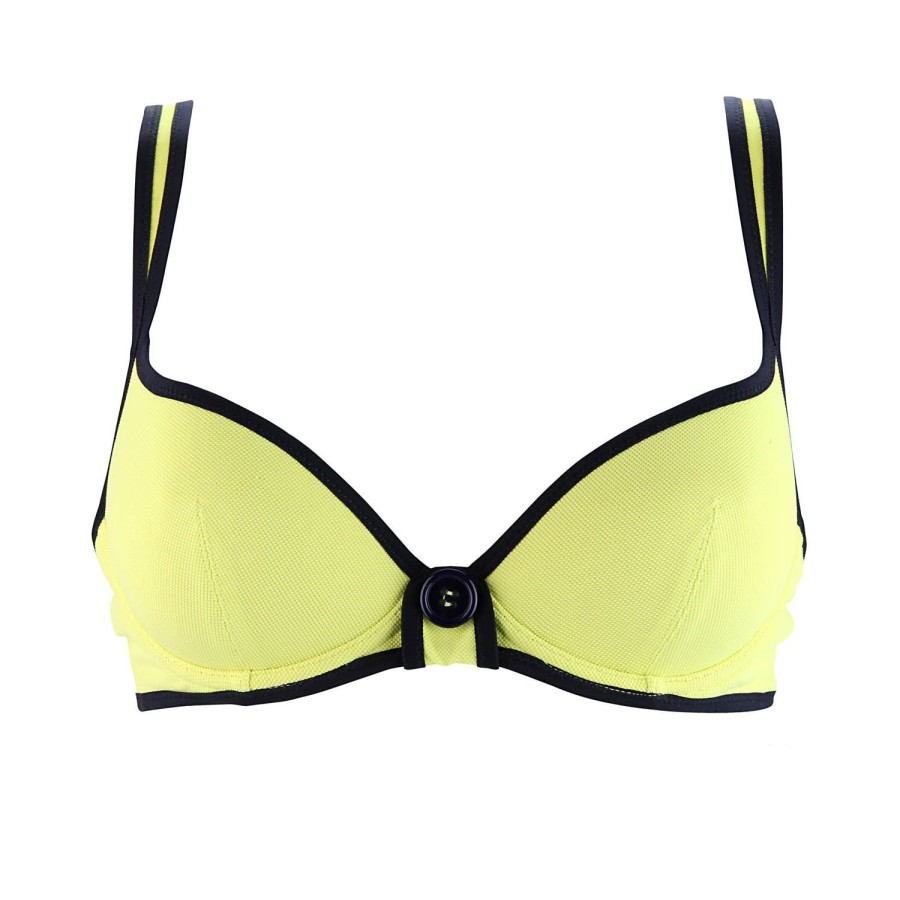 Maillots De Bain Andres Sarda Balconnet | Haut De Maillot De Bain Balconnet Rembourre Jaune/Bleu