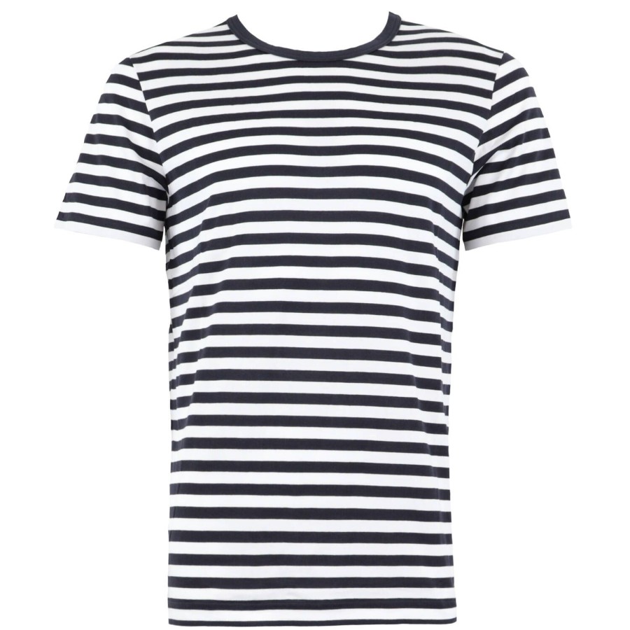 Homme Ron Dorff T-Shirt Et Debardeur Homme | T-Shirt Homme En Coton Navy/White