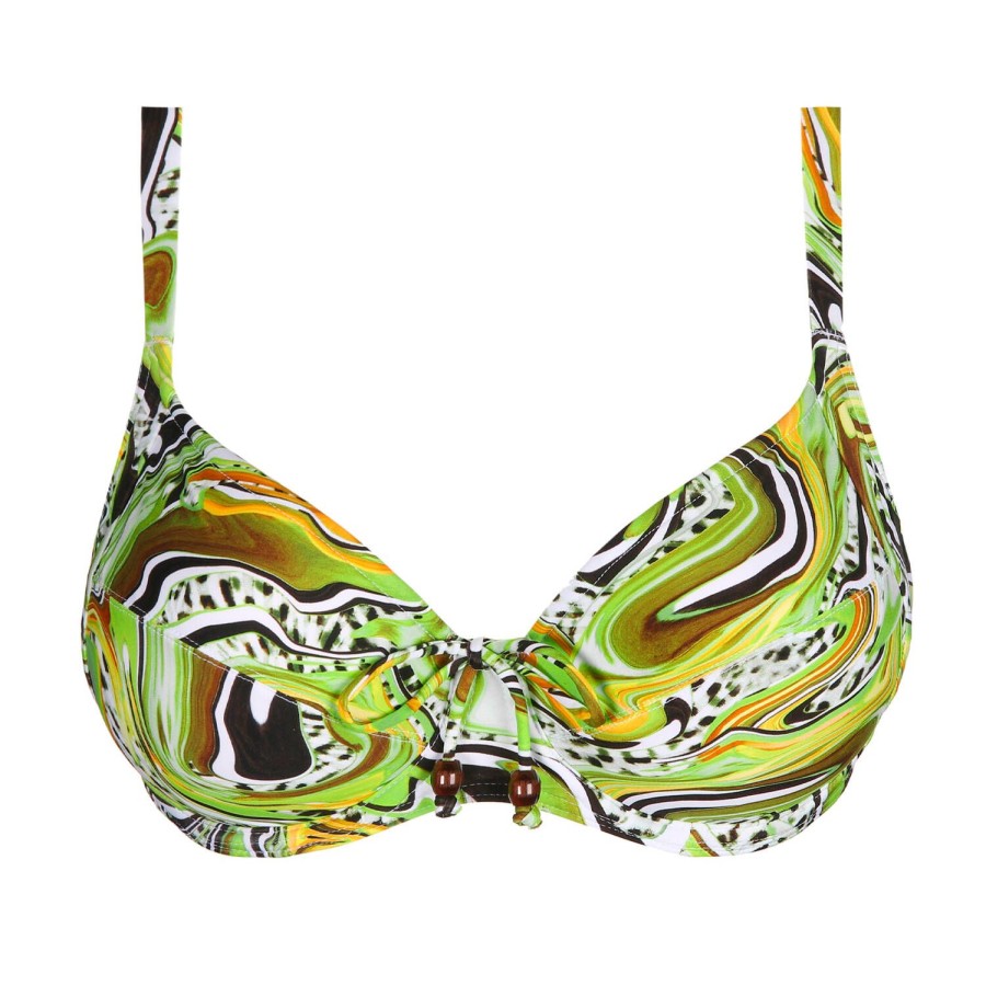 Maillots De Bain PrimaDonna Emboitant | Haut De Maillot De Bain Emboitant Lime Swirl