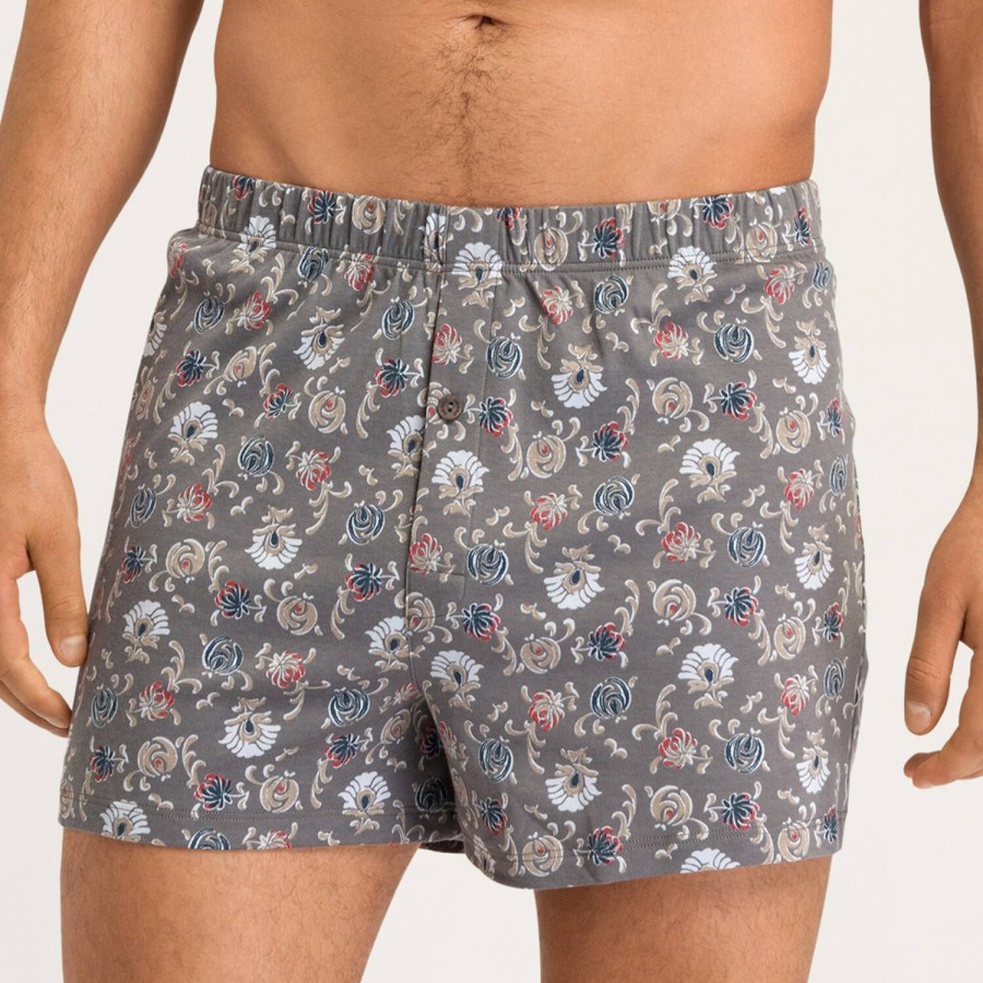 Homme Hanro Calecon Homme | Calecon Homme En Coton Pure Botany Print