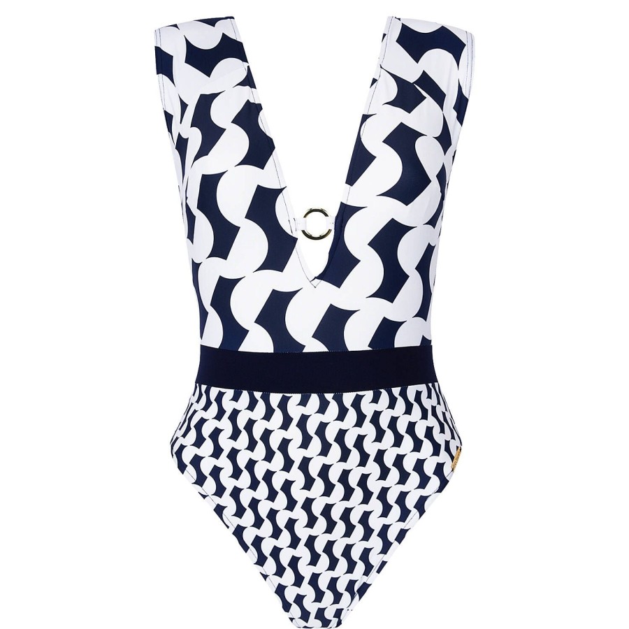 Maillots De Bain Lise Charmel Autres Formes | Maillot De Bain 1 Piece Decollete Sans Armatures Navy Croisiere