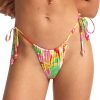 Maillots De Bain Seafolly Bresilien / Tanga | Bas De Maillot De Bain Slip Lacets Reversible Fuchsia Rose