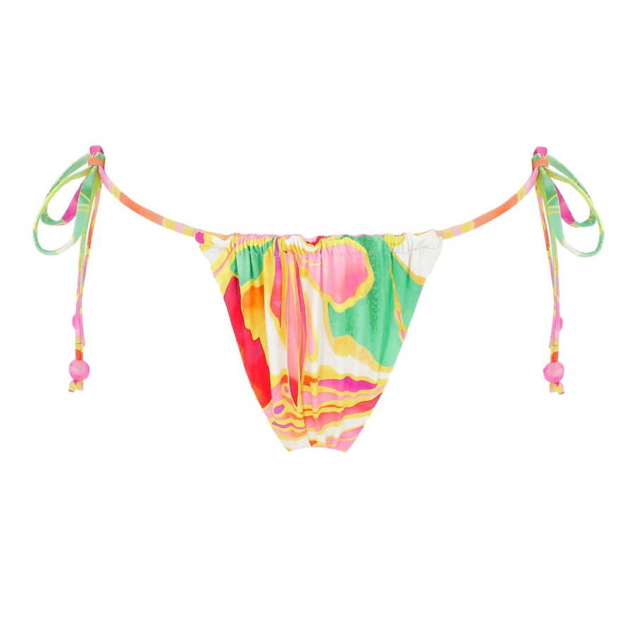 Maillots De Bain Seafolly Bresilien / Tanga | Bas De Maillot De Bain Slip Lacets Reversible Fuchsia Rose