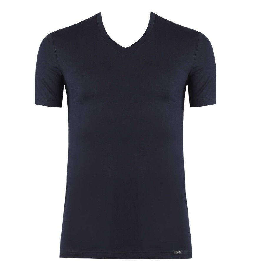 Homme Oscalito T-Shirt Et Debardeur Homme | T-Shirt Col V Homme Bleu