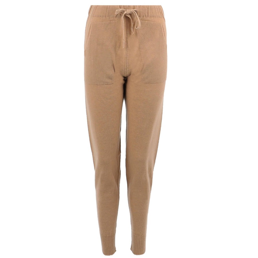 Lingerie De Nuit Oscalito | Pantalon En Laine Et Cachemire Camel