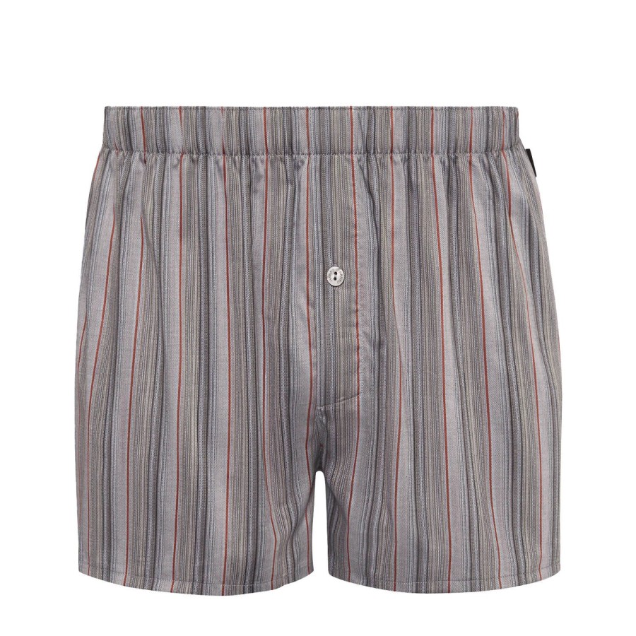 Homme Hanro Calecon Homme | Calecon Homme En Coton Fading Stripe