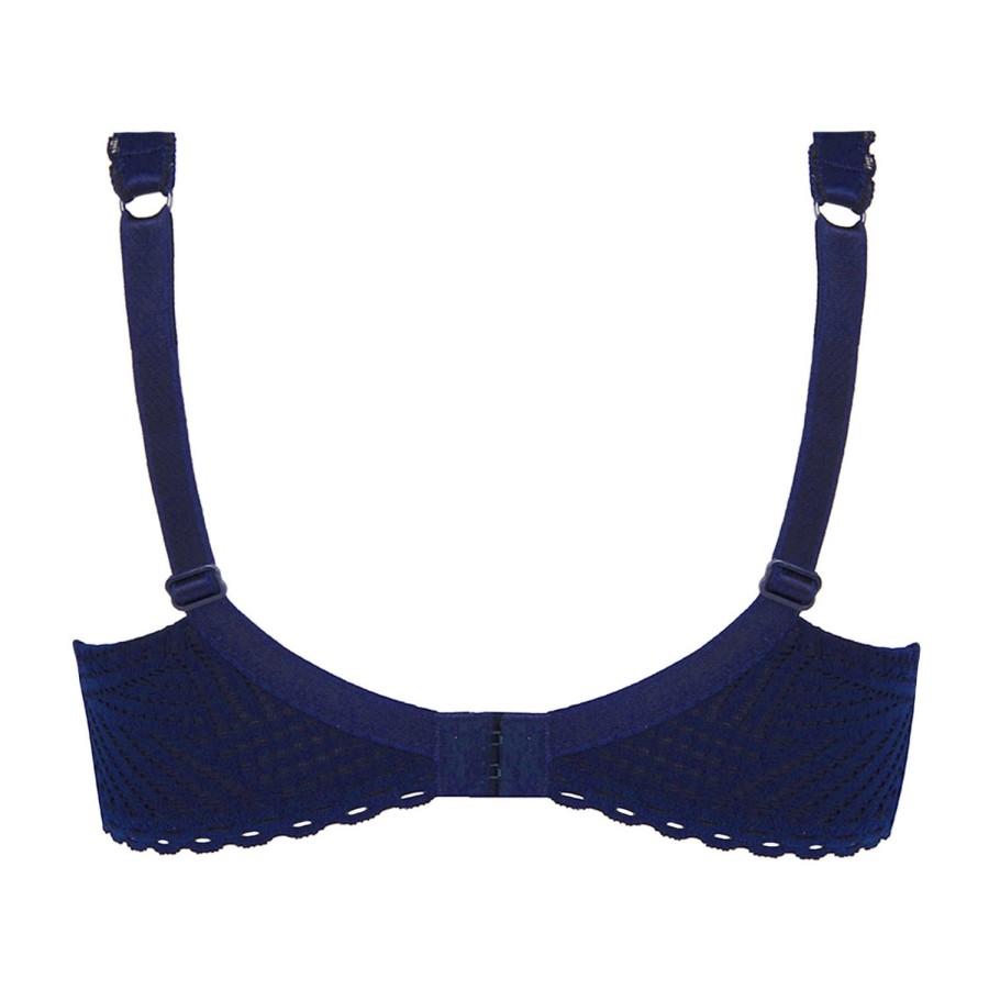 Soutiens-Gorge Antigel | Soutien-Gorge Corbeille Fitting En Dentelle Tressage Marine