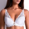 Soutiens-Gorge Aubade | Soutien-Gorge Push-Up Foulard En Dentelle Blanc