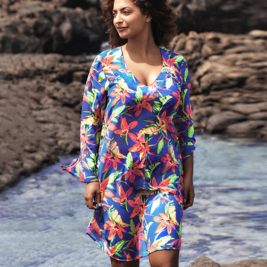 Maillots De Bain PrimaDonna Tunique De Plage & Pareo | Caftan De Plage Tropical Rainforest