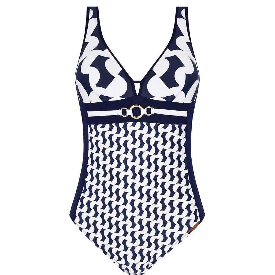 Maillots De Bain Lise Charmel Autres Formes | Maillot De Bain 1 Piece Sans Armatures Navy Croisiere