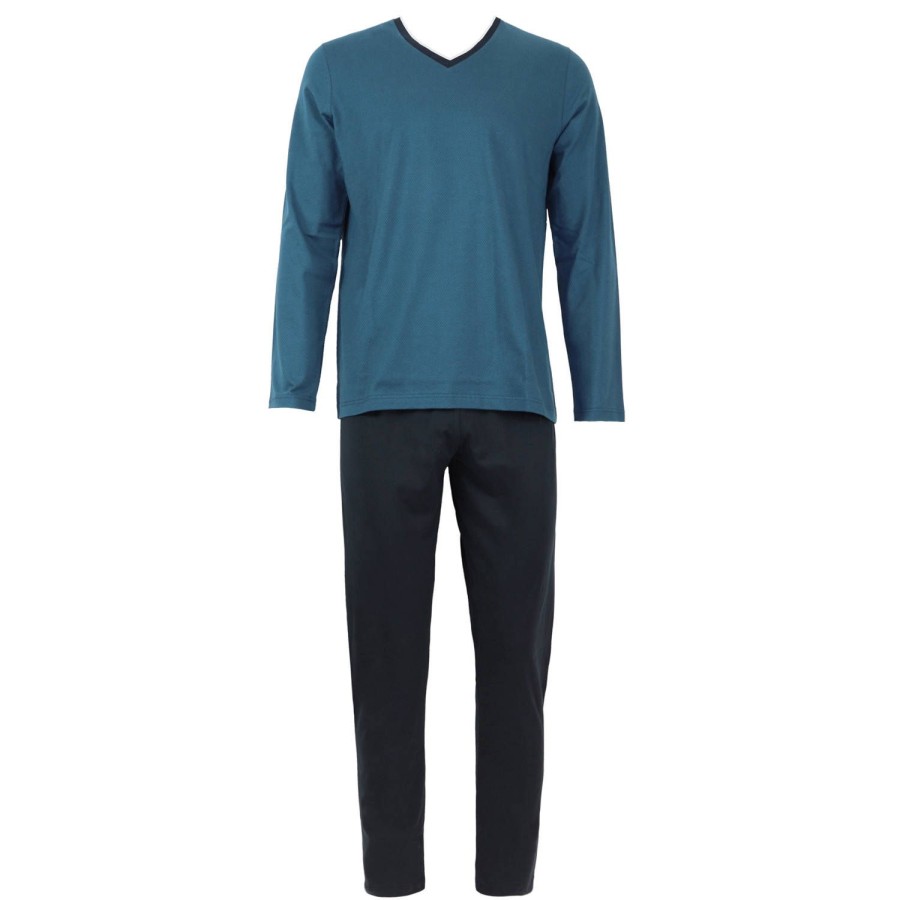 Homme Impetus Pyjama Homme | Pyjama Homme En Coton Bleu