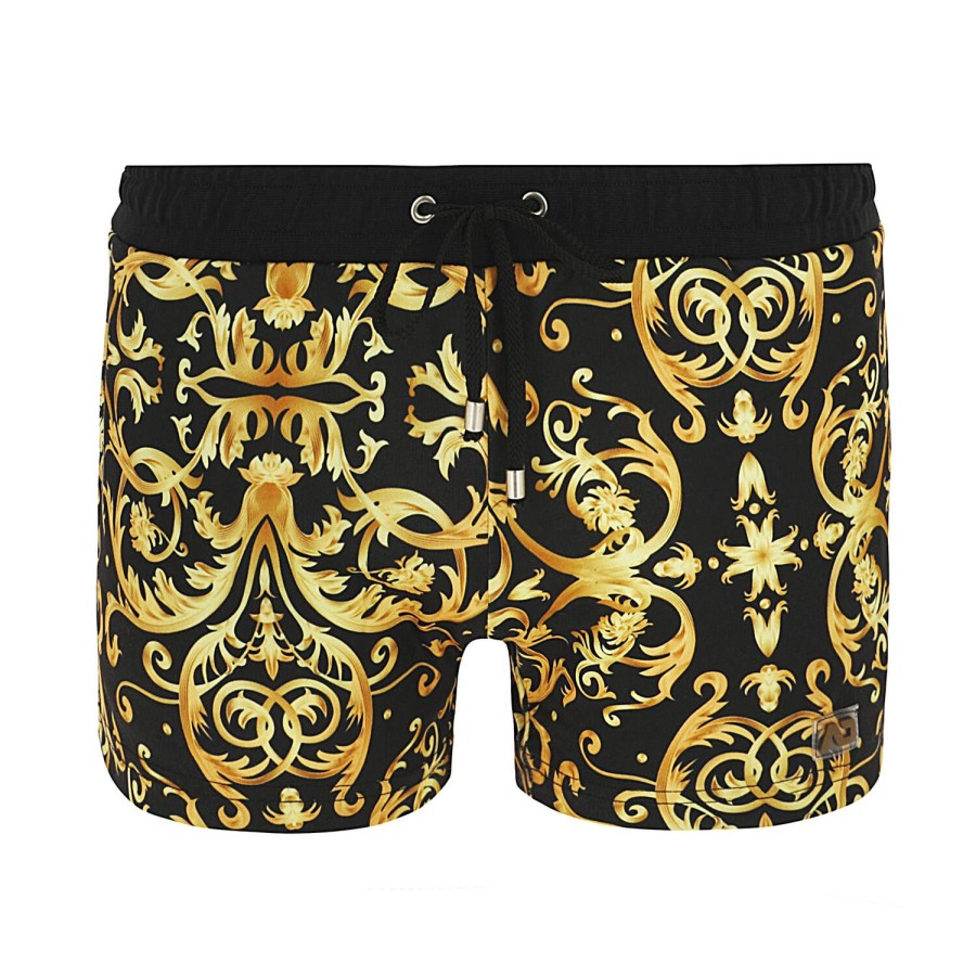 Homme Addicted Calecon Homme | Calecon Homme En Polaire Golden Black