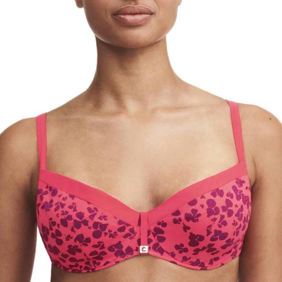 Maillots De Bain Chantelle Emboitant | Haut De Maillot De Bain Emboitant Hibiscus