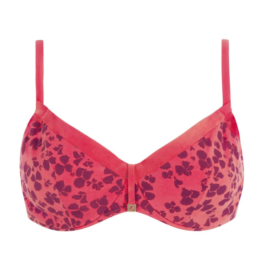 Maillots De Bain Chantelle Emboitant | Haut De Maillot De Bain Emboitant Hibiscus