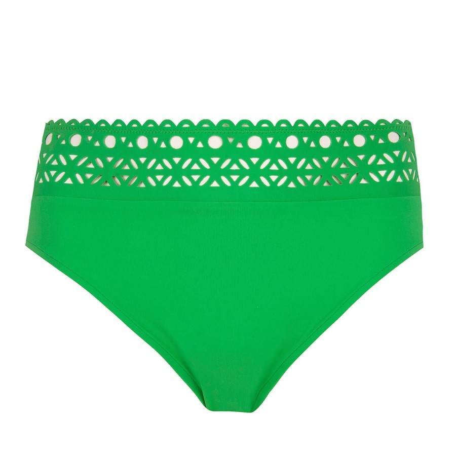 Maillots De Bain Lise Charmel Culotte Haute | Bas De Maillot De Bain Culotte Haute Anis Ajourage