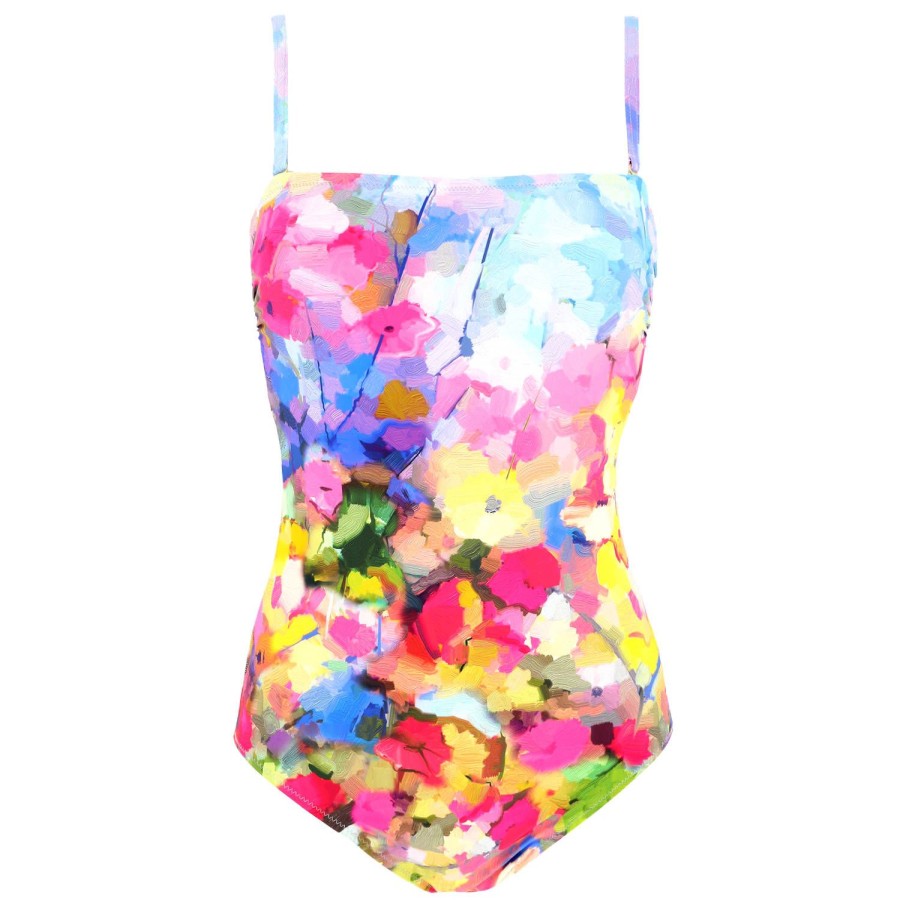 Maillots De Bain Gottex Bustier | Maillot De Bain 1 Piece Bustier Sans Armatures Multicolor