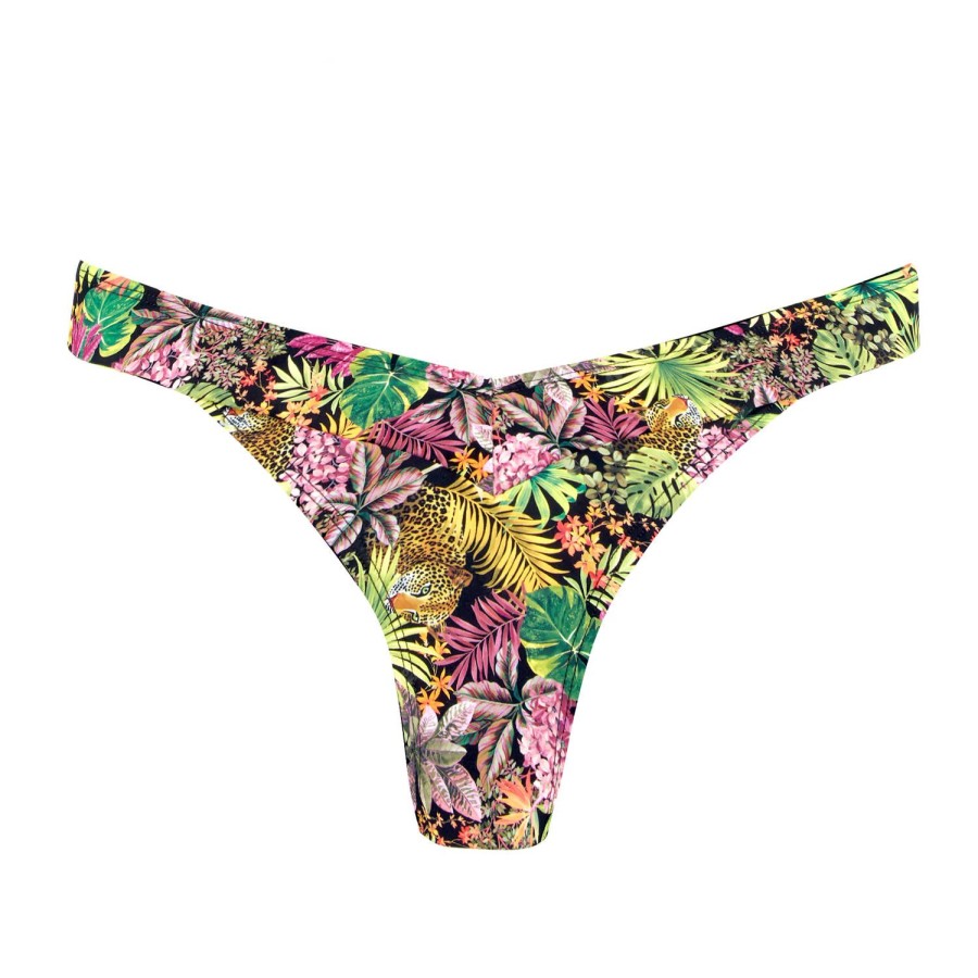 Maillots De Bain Aubade Bresilien / Tanga | Bas De Maillot De Bain Slip Mini-Coeur Deep Forest