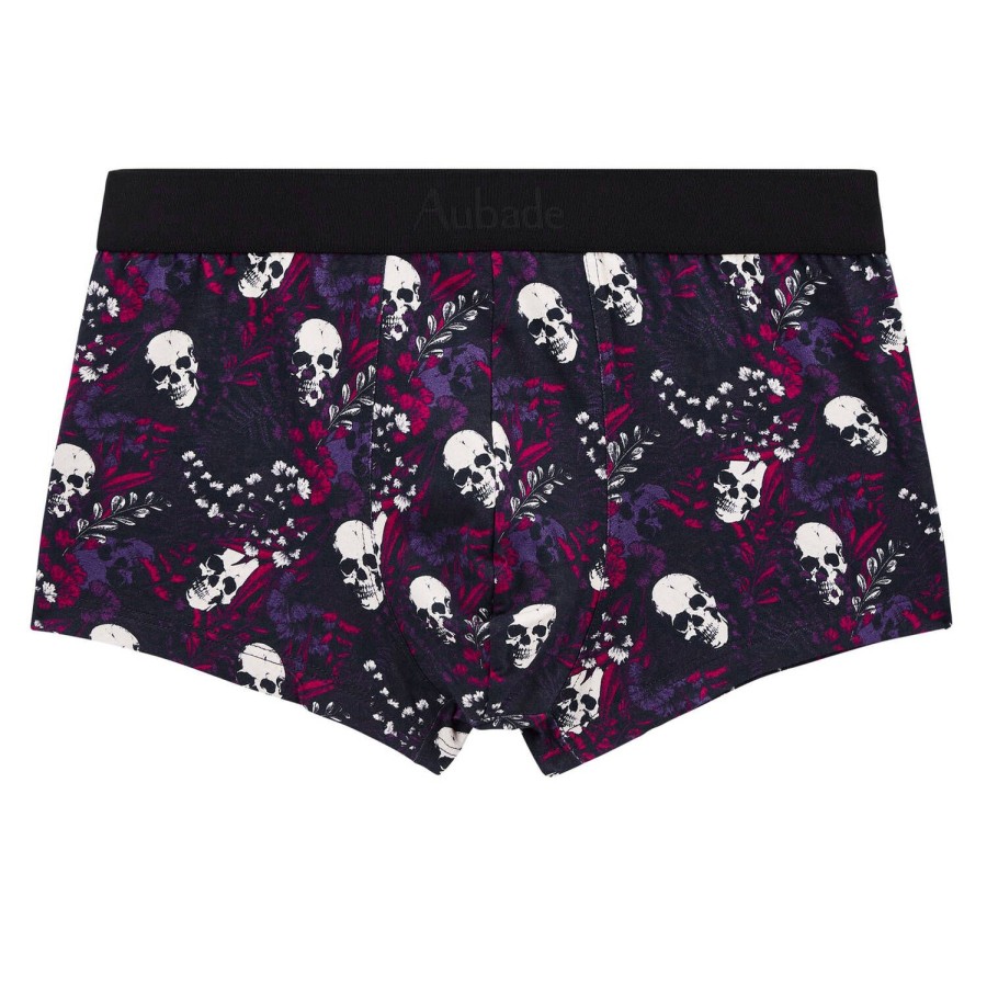 Homme Aubade Boxer Homme | Boxer Court Homme Flower Skull