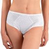 Culottes Antigel | Culotte Haute En Dentelle Tressage Blanc